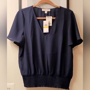 NWT Michael Kors Blouse, Size M, Navy